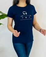 تیشرت سوپرپنبه طرح هدفون موزیک 8969