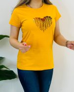 تیشرت سوپرپنبه طرح چند قلب آبشار 8969
