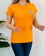 تیشرت سوپرپنبه طرح تک شاخه گل بابونه 8969