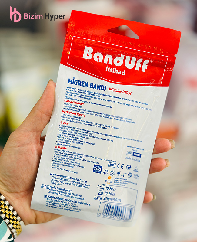 چسب میگرن بندوف Banduff مدل خنک کننده بسته 3 عددی