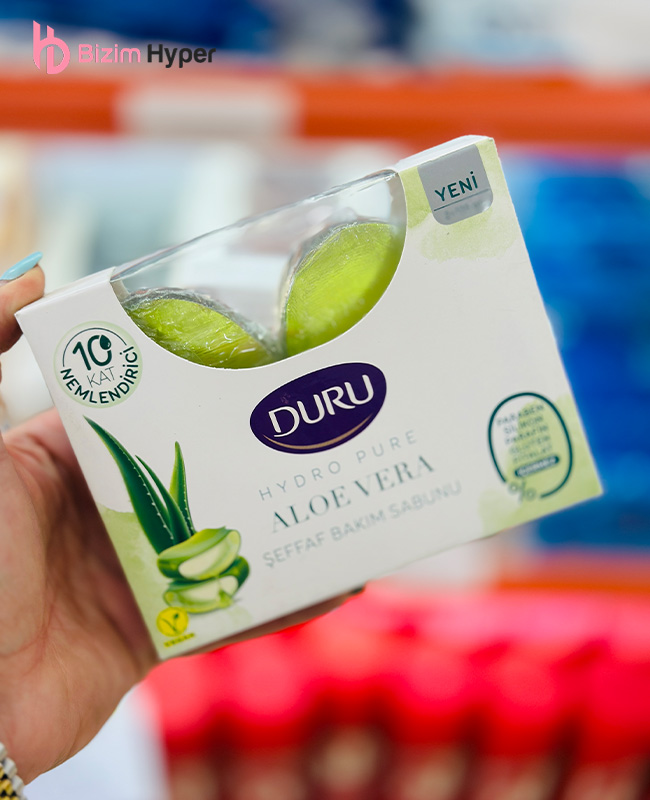 صابون شفاف دورو DURU مدل ALOE VERA بسته 2 عددی 270 گرم Duru Hydro Pure Aloe Vera Sabunu 2×135 270gr