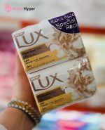 صابون لوکس Lux مدل Flaw Less Skin Lily رایحه زنبق بسته 6 عددی 1020 گرم Lux Flaw Less Skin Lily Vitamin C And E Glycerinr Soap Bar 6×170 1020gr