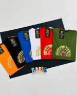 تیشرت سوپر پنبه طرح رنگین کمان کد 8969