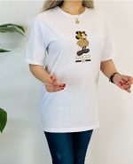 تیشرت لانگ سوپر پنبه طرح میکی موز کد 8915
