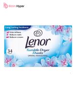 ورقه خوشبوکننده لباس نسیم تابستانی لنور Lenor تعداد 34 عدد مدل Lenor Fabric Tumble Dryer Sheets Summer Breeze