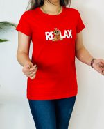 تیشرت سوپر پنبه طرح RELAXخرسی8969