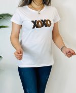 تیشرت سوپر پنبه طرح XOXO کد 8969