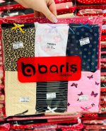 لباس زیر سوپر پنبه پک 12 تایی بسته قرمز خال خالی و پروانه صورتی کد9901