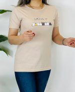 تیشرت سوپر پنبه طرح گربه های کوچک بامزه8969