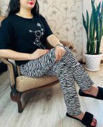 شلوار راحتی پنبه ای زبرا کد 8917